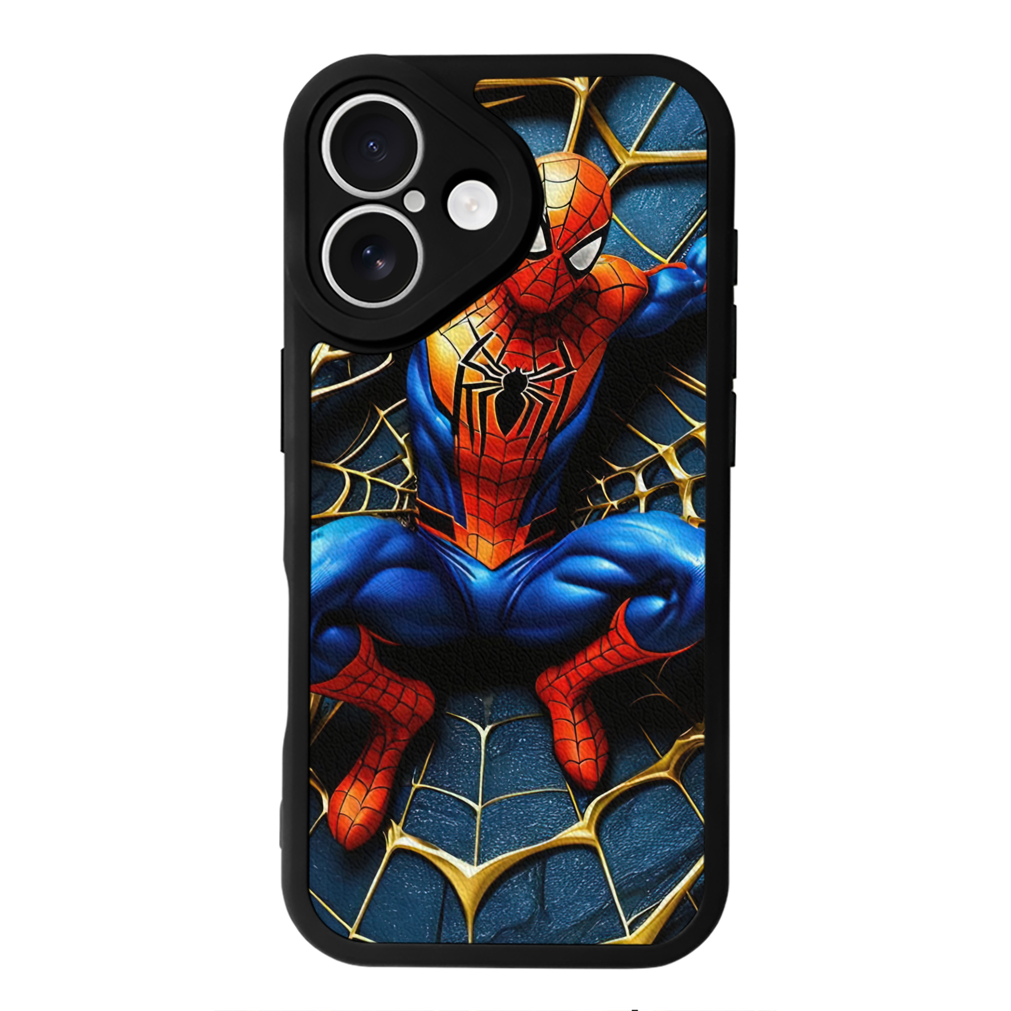 （画像用） Spider Man スパイダーマン 【iPhone 16シリーズ対応】シリコンスマホケース（レザー調） 材質：シリコン